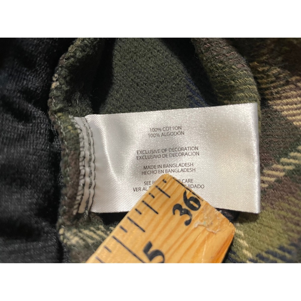 Orvis Heavyweight Flannel XL Green Plaid Side In-seam Pockets Fishing Outdoor - Picture 7 of 8